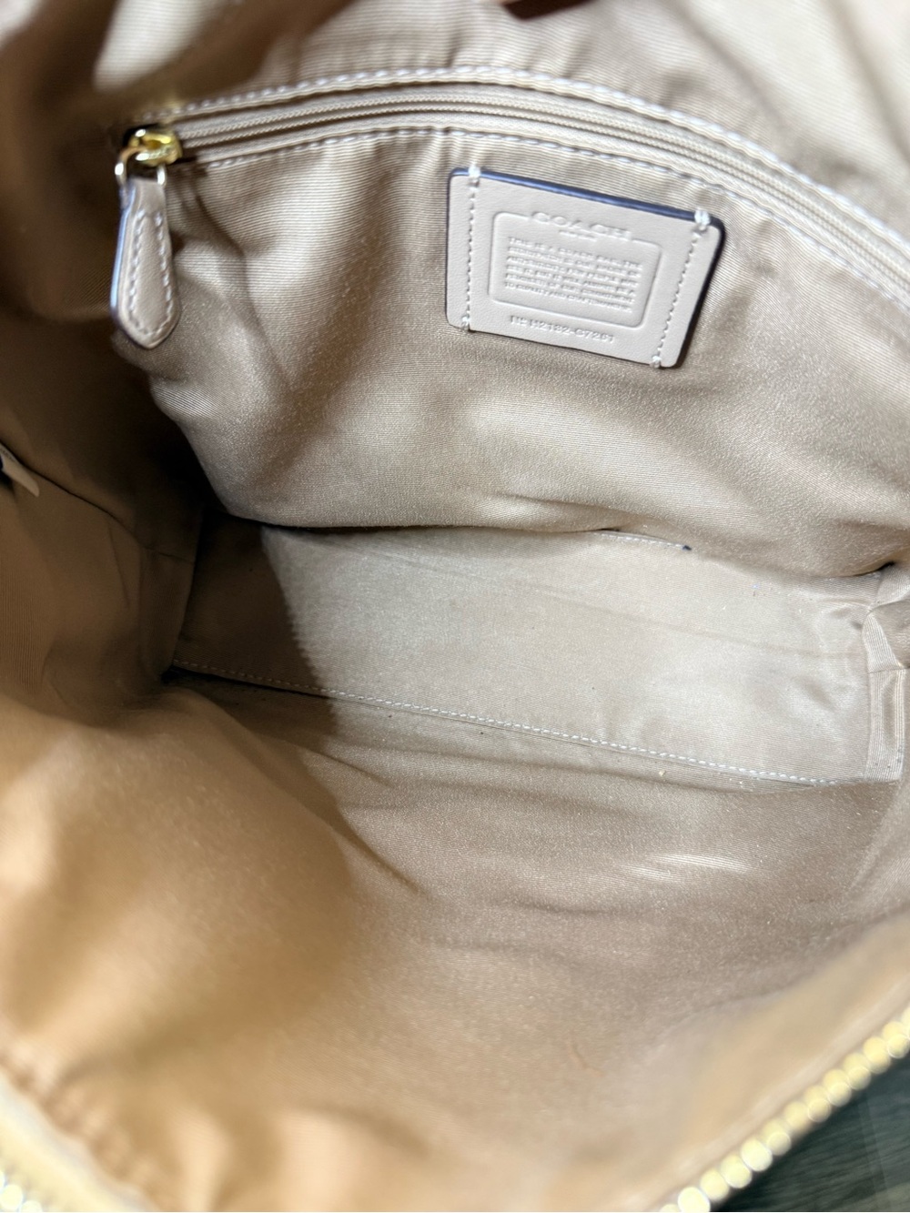 Coach Signature Canvas and Leather Satchel - Khaki/Chalk - Picture 7 of 7